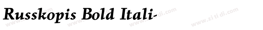 Russkopis Bold Itali字体转换